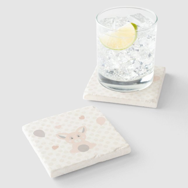 Panda Stone Coaster (Side)