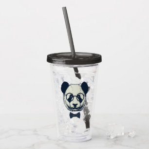 Panda Stripes Acrylic Tumbler