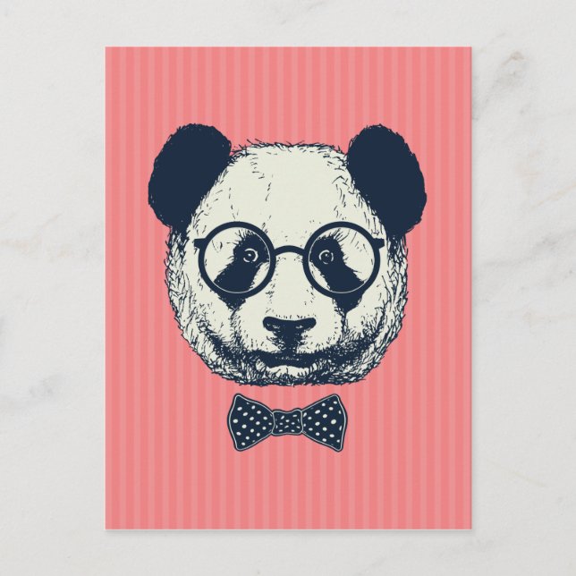 Panda Stripes Postcard (Front)