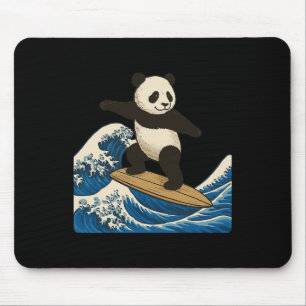 Panda Surfing Japanese _3 Mouse Pad