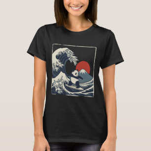 Panda Surfing Japanese Wave Great Wave _1 T-Shirt