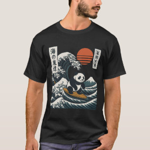 Panda Surfing Japanese Wave Great Wave _2 T-Shirt