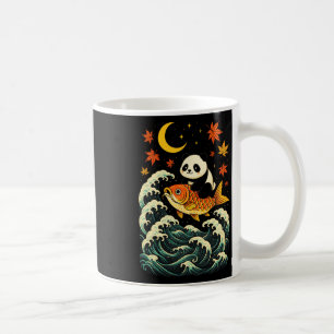 Panda Surfing Wave - Funny Japanese Animal Art Coffee Mug