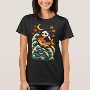 Panda Surfing Wave - Funny Japanese Animal Art T-Shirt