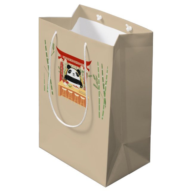 panda , sushi medium gift bag (Back Angled)