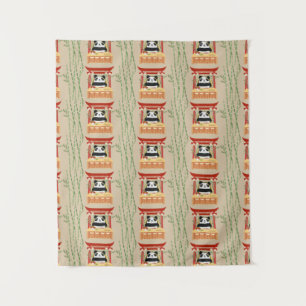 panda , sushi tapestry