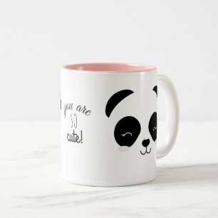 Panda Taza Bear You Are So Cute Two-Tone Coffee Mug