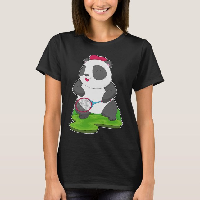 Panda Tennis Tennis racket T-Shirt (Front)