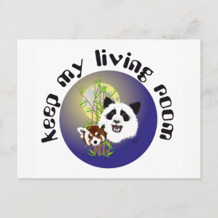 Panda Treffen Postkarte Postcard