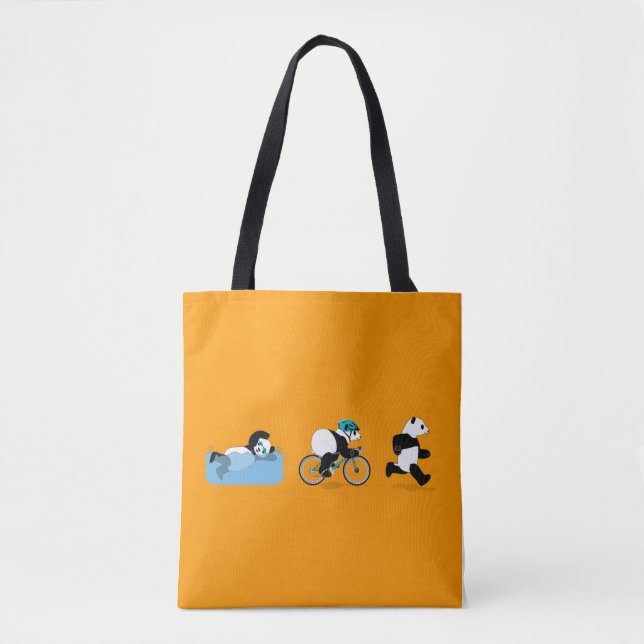 Panda Triathlon Tote Bag (Front)