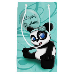 Panda Turquoise Small Gift Bag
