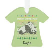 Panda Ugly Christmas Sweater Wildlife Series