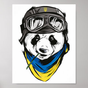 Panda Ukrainian Flag Ukraine Shirt Ukrainian Souve Poster