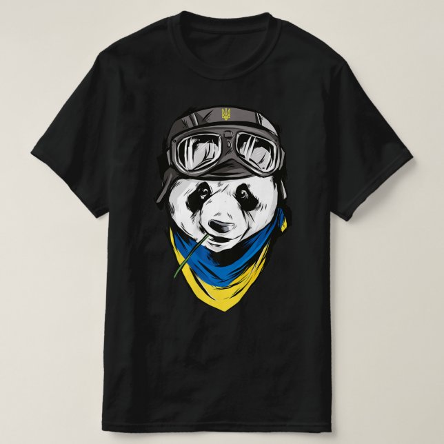 Panda Ukrainian flag ukraine  ukrainian souvenir   T-Shirt (Design Front)