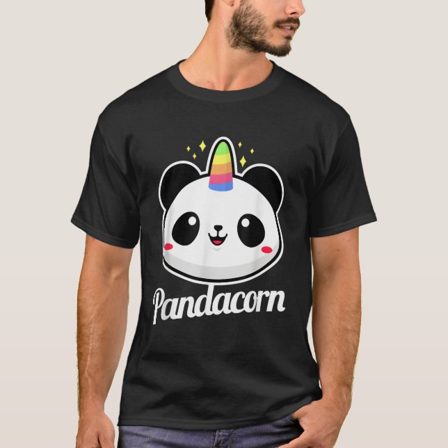 Panda Unicorn Animal Pandacorn T-Shirt (Front)