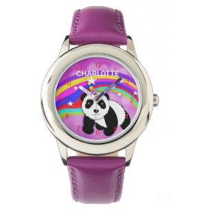 Panda Unicorn Rainbow Cute Personalised Watch