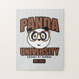 Panda University - Brown Jigsaw Puzzle