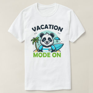 Panda Vacation Mode On T-Shirt