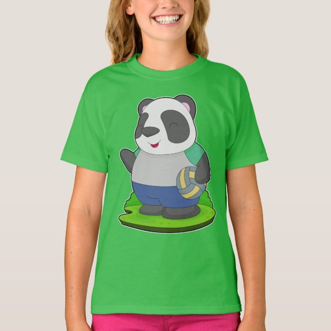 Panda Volleyball player Volleyball T-Shirt (Front)