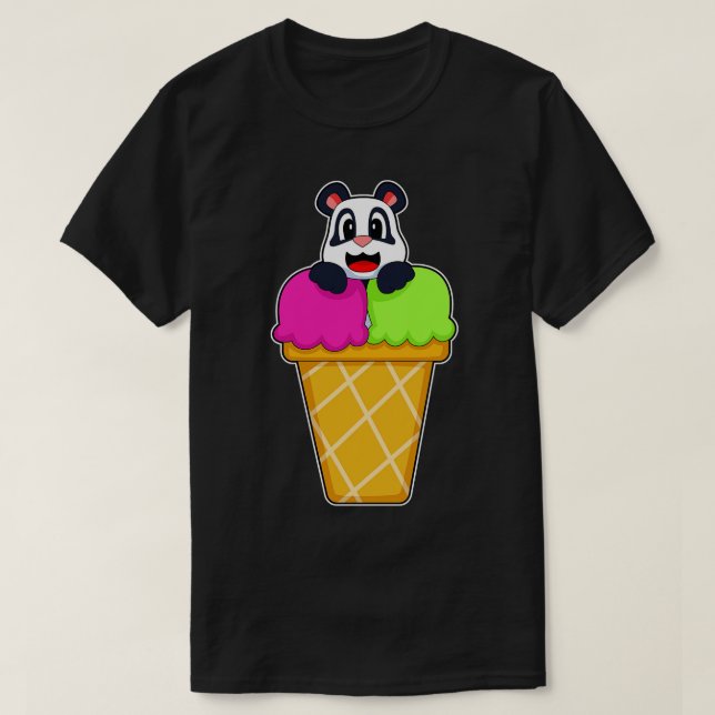 Panda Waffle ice cream T-Shirt (Design Front)