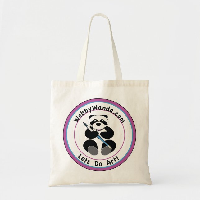 Panda webbywanda.com Logo Tote Bag (Front)