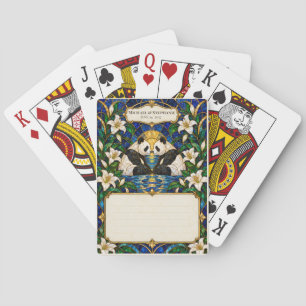 Panda Wedding Guest Book Signing Deck Playing Cards