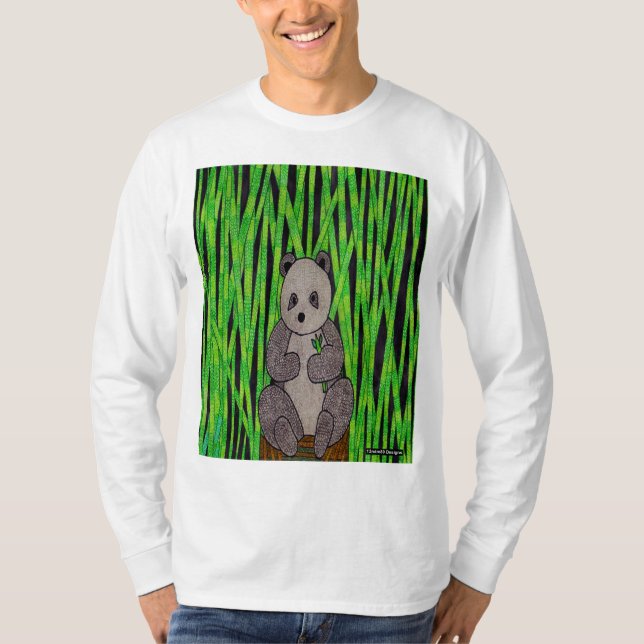 Panda (white) - Men's Long Sleeve Shirt (Front)