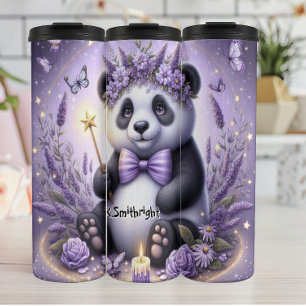 Panda with a Crown of Flowers Thermal Tumbler