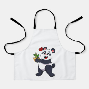 Panda with Bamboo Flower Apron