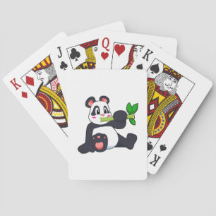 Panda with Bamboo Playing Cards