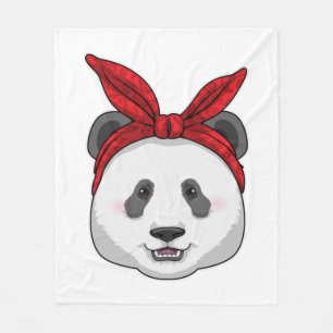 Panda with Bandana Fleece Blanket