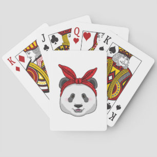 Panda with Bandana Playing Cards