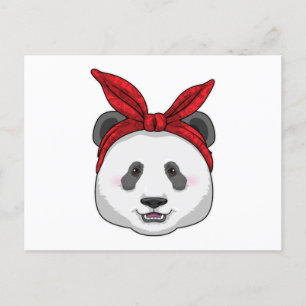 Panda with Bandana Postcard