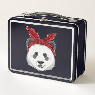 Panda with Bandanna Metal Lunch Box