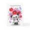Panda with Beautiful Flowers, Happy Birthday MOM