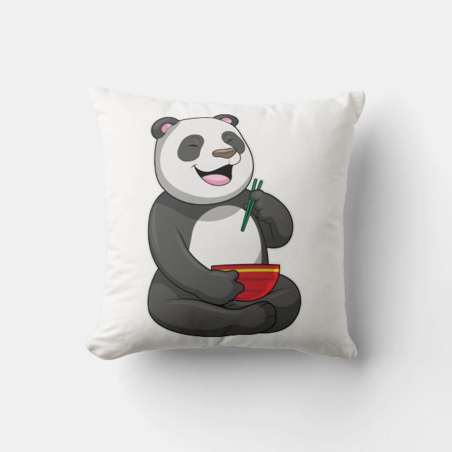 Panda with Bowl Ramen Cushion (Front)