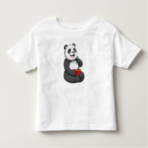 Panda with Bowl Ramen Toddler T-Shirt