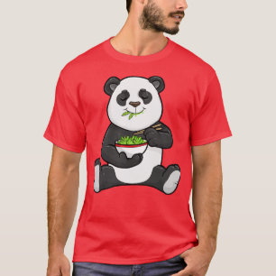 Panda with bowl salad T-Shirt