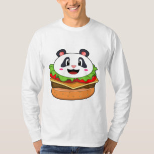 Panda with Burger T-Shirt