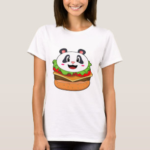 Panda with Burger T-Shirt