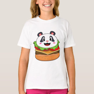 Panda with Burger T-Shirt