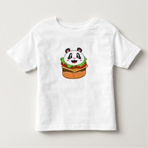 Panda with Burger Toddler T-Shirt