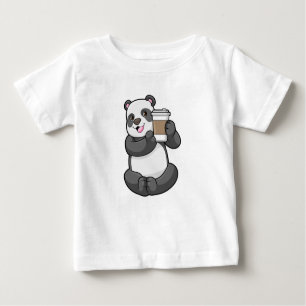 Panda with Coffee to go Baby T-Shirt