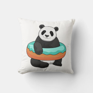 Panda with Doughnut Cushion