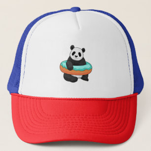 Panda with Doughnut Trucker Hat