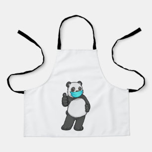 Panda with Face mask Apron