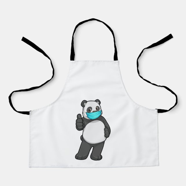 Panda with Face mask Apron (Front)
