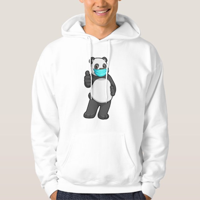 Panda with Face mask Hoodie (Front)