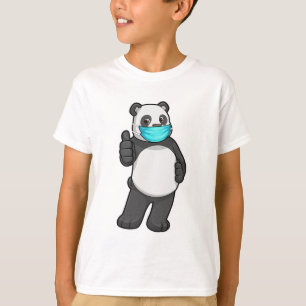 Panda with Face mask T-Shirt