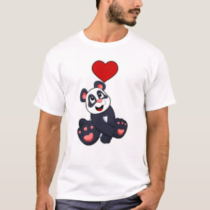 Panda with Heart T-Shirt